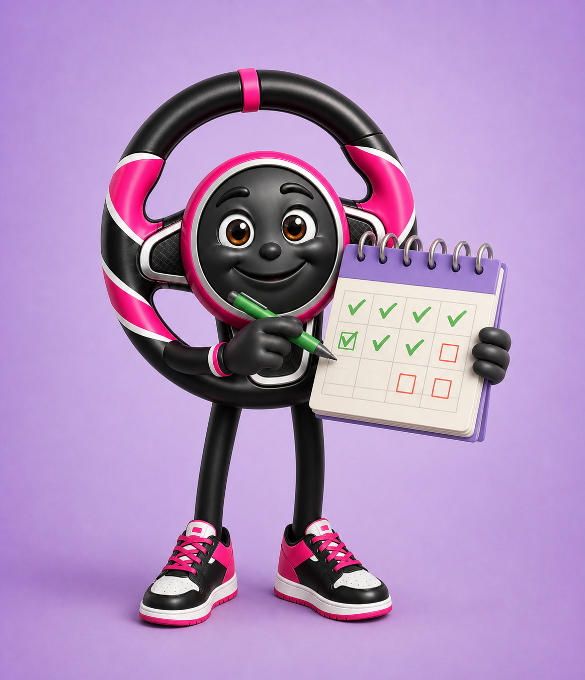Mascotte officielle Auto-École Breteuil illustrant la régularité